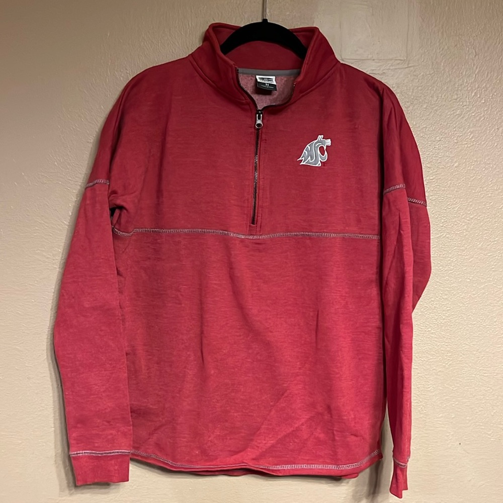 Go Cougs!  WSU ladies quarter zip sweatshirt Size M